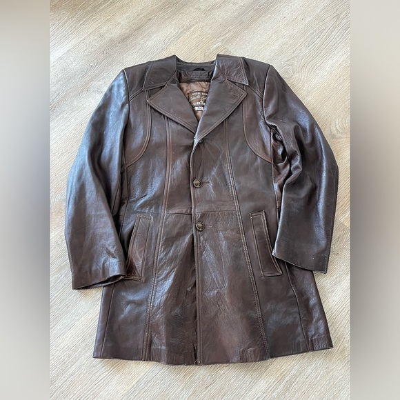 Vintage Grais Angel Skin Cabretta Leather Coat Wool Vest Liner Mens 40L Made USA - Picture 6 of 16